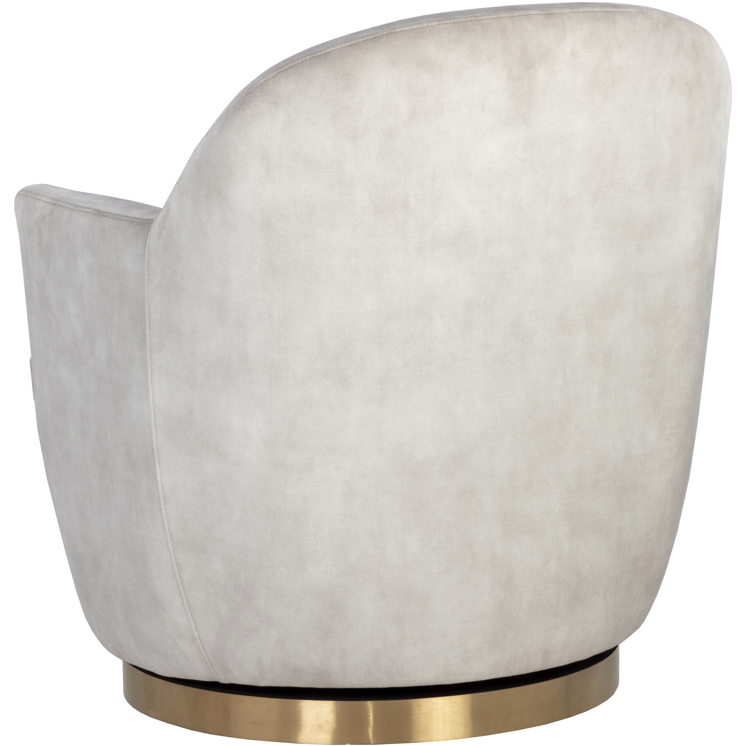 Casey Nono Cream Swivel Lounge Chair, Swivel